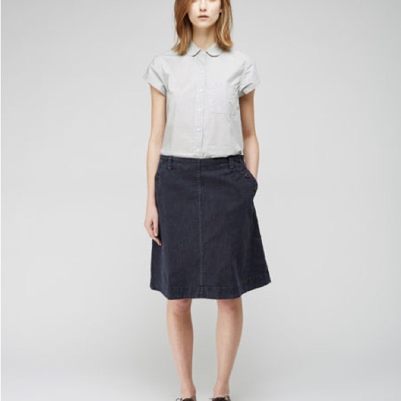 MHL by Margaret Howell Sailor Skirt in Indigo Blue Navy, XS - New - Picture 1 of 8